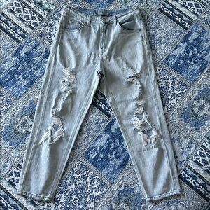 WILD FABLE HIGH RISE MOM JEAN DISTRESSED WOMENS SIZE 8